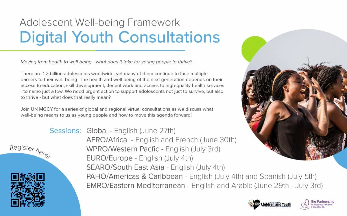 Opportunity!! Consultation Series on Adolescent Wellbeing - Register Now!!
