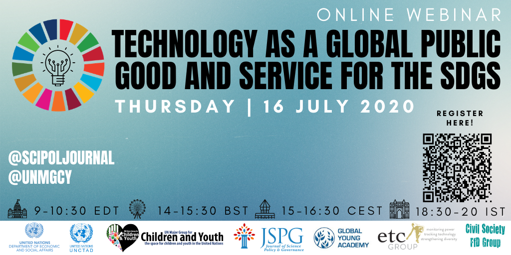 Webinar : Technology as a Global Public Good and Service for the SDGs