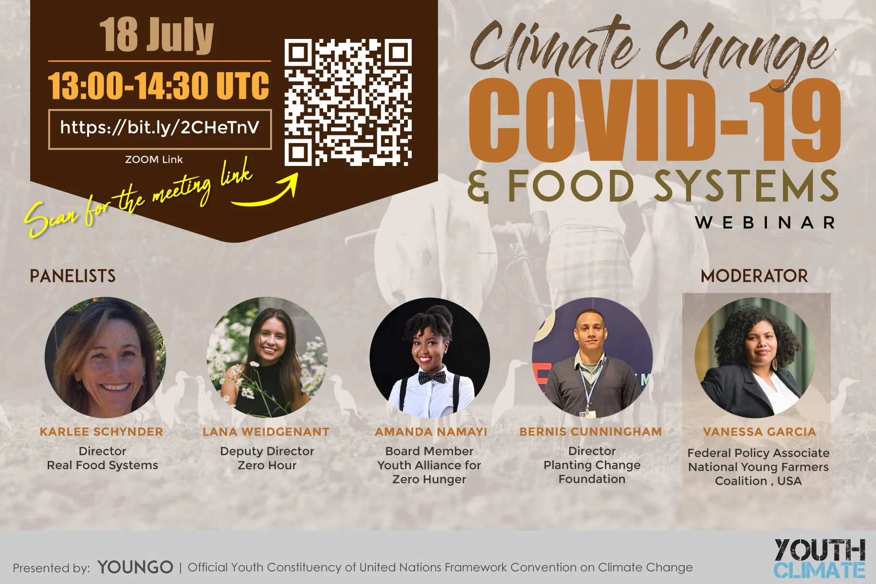 Webinar - Climate Change, COVID 19 and Food Systems -18th July, 1300 UTC