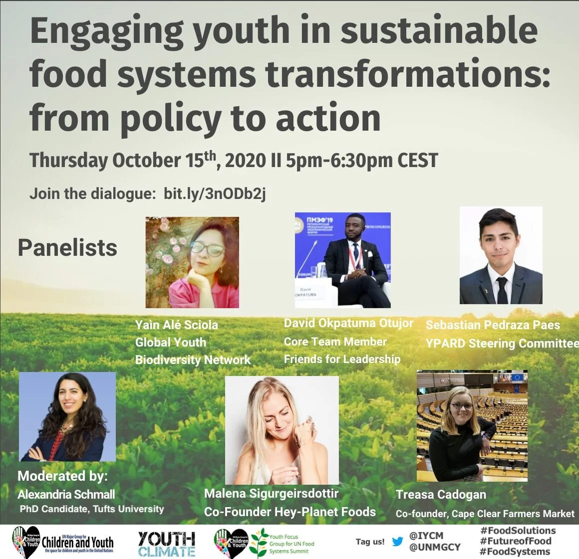 Engaging Youth in Sustainable Food Systems Transformation: From Policy to Action” in the eve of the World Food Day, 15 October 2020, at 5 p.m. CEST