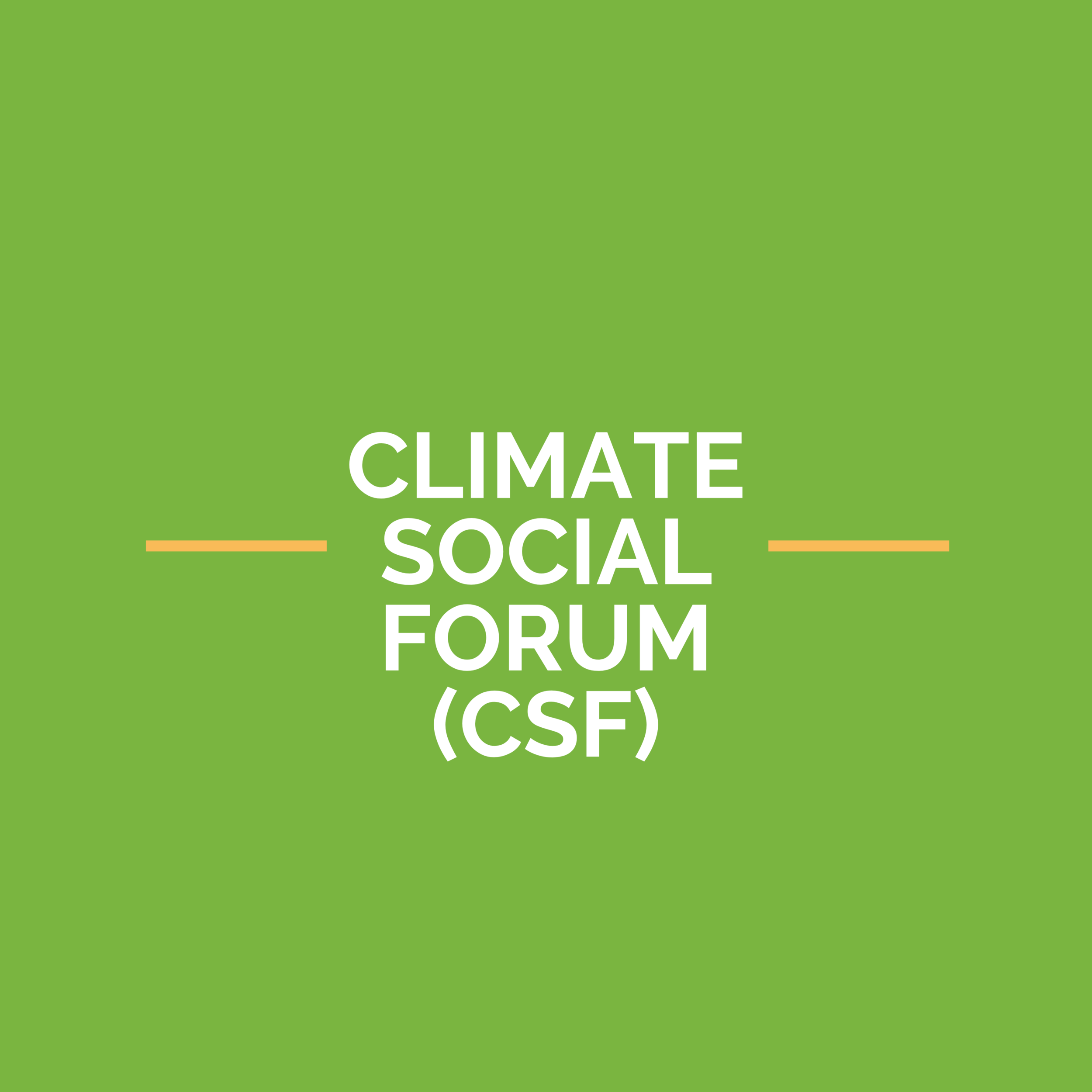 Official Invite to Join the Climate Social Forum (CSF)