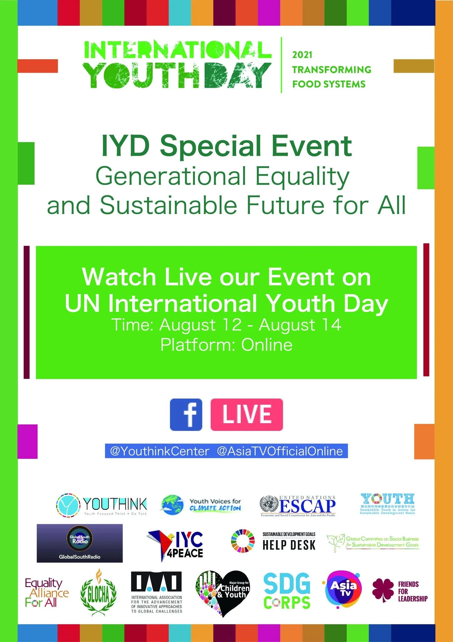 IYD Special Event- Generational Equality and Sustainable Future for All