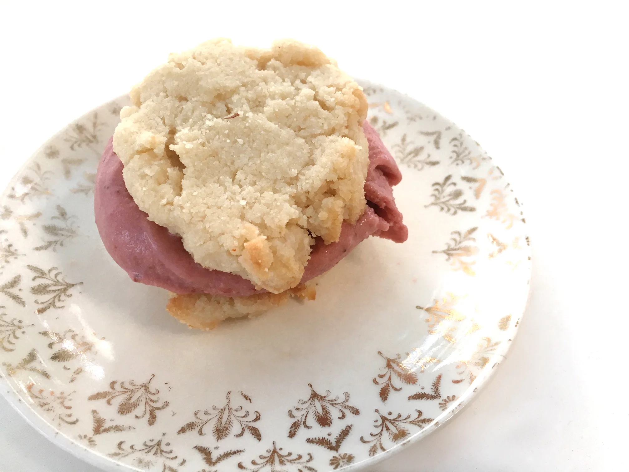 Keto Strawberry-Basil Ice Cream (fresh from the spring garden)