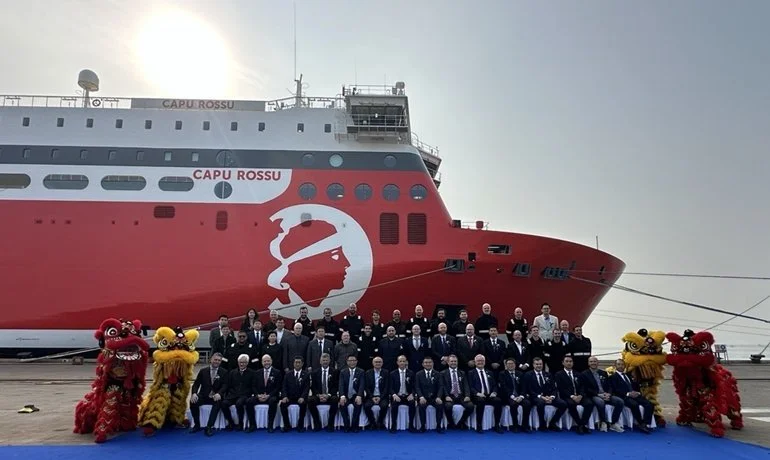 CORSICA linea takes delivery of its second new LNG-powered vessel, CAPU ROSSU