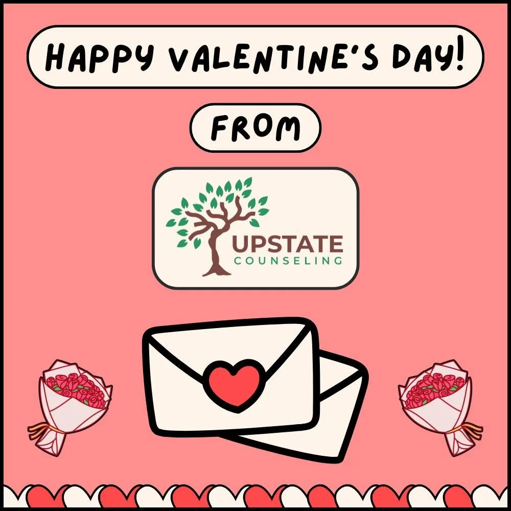 Upstate Counseling wishes everyone a very happy and loving Valentine's Day!😊🩷🌹 #valentinesday #love #kindness #valentine