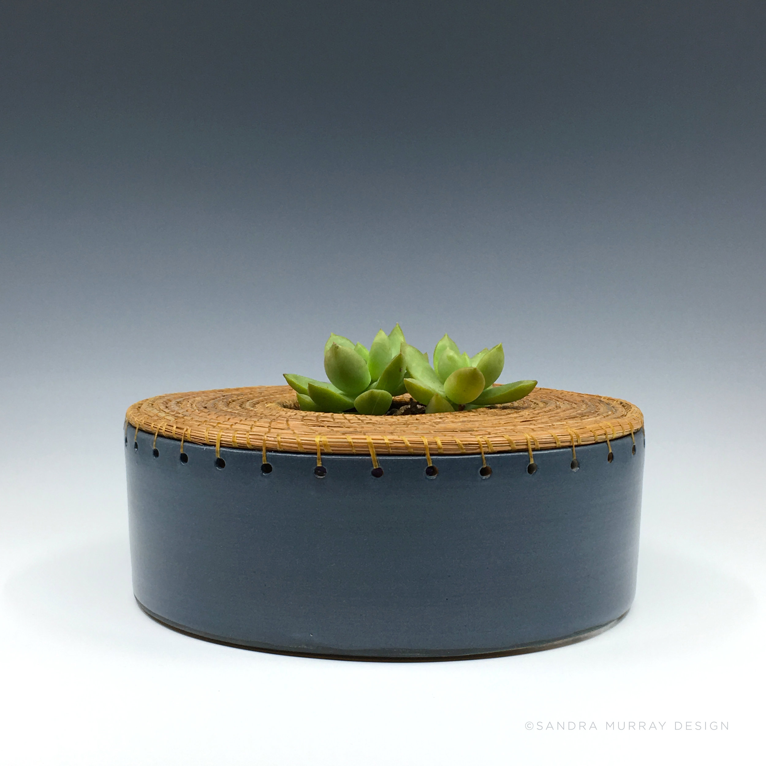 Shallow Blue Cylinder