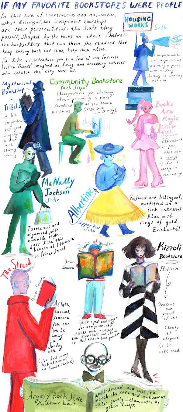 If My Favorite Bookstores Were People ART PRINT