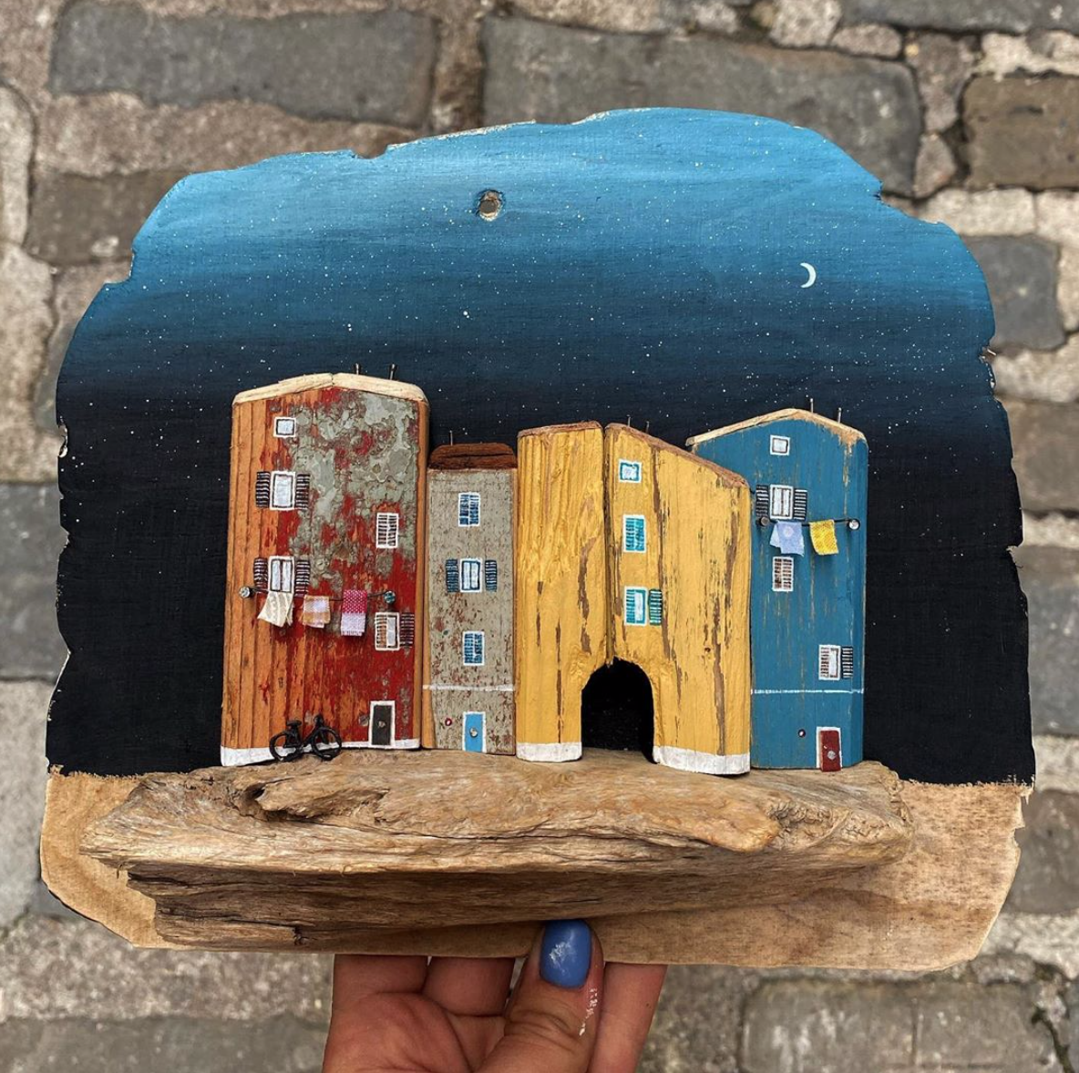 Nika's Tiny House - paintings on driftwood in Piran, Slovenia