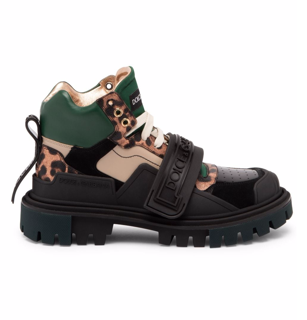 Dolce &amp; Gabbana Leo Mixed Media Hiking Boots