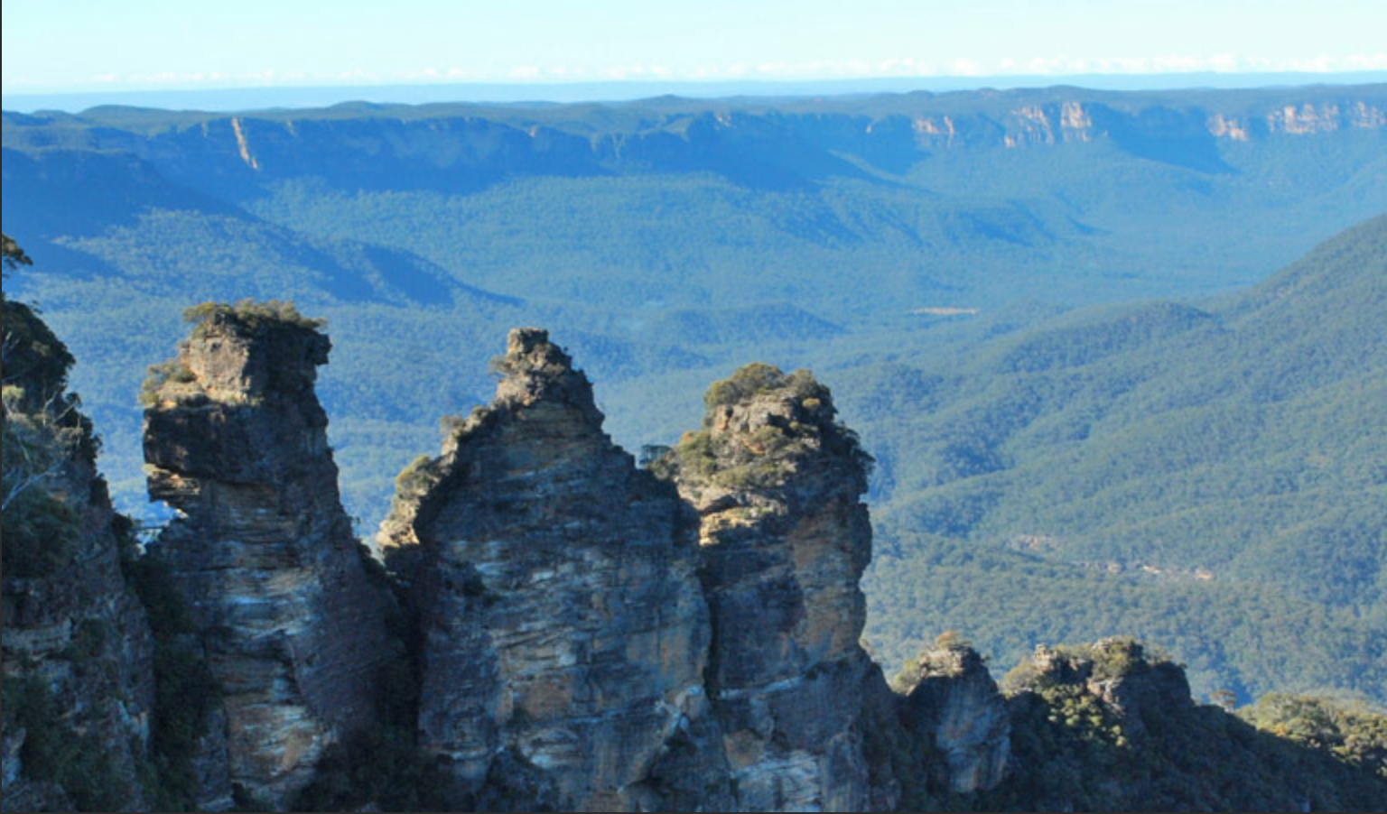Walk to Three Sisters Rock Formation, Blue Mountains, Australia