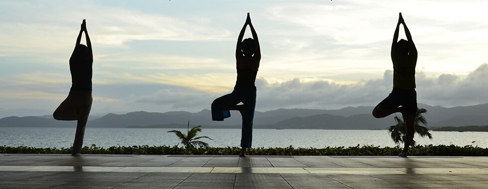 Yoga at Haimurubushi Hotel on Kohama Island, Okinawa Prefecture, Japan