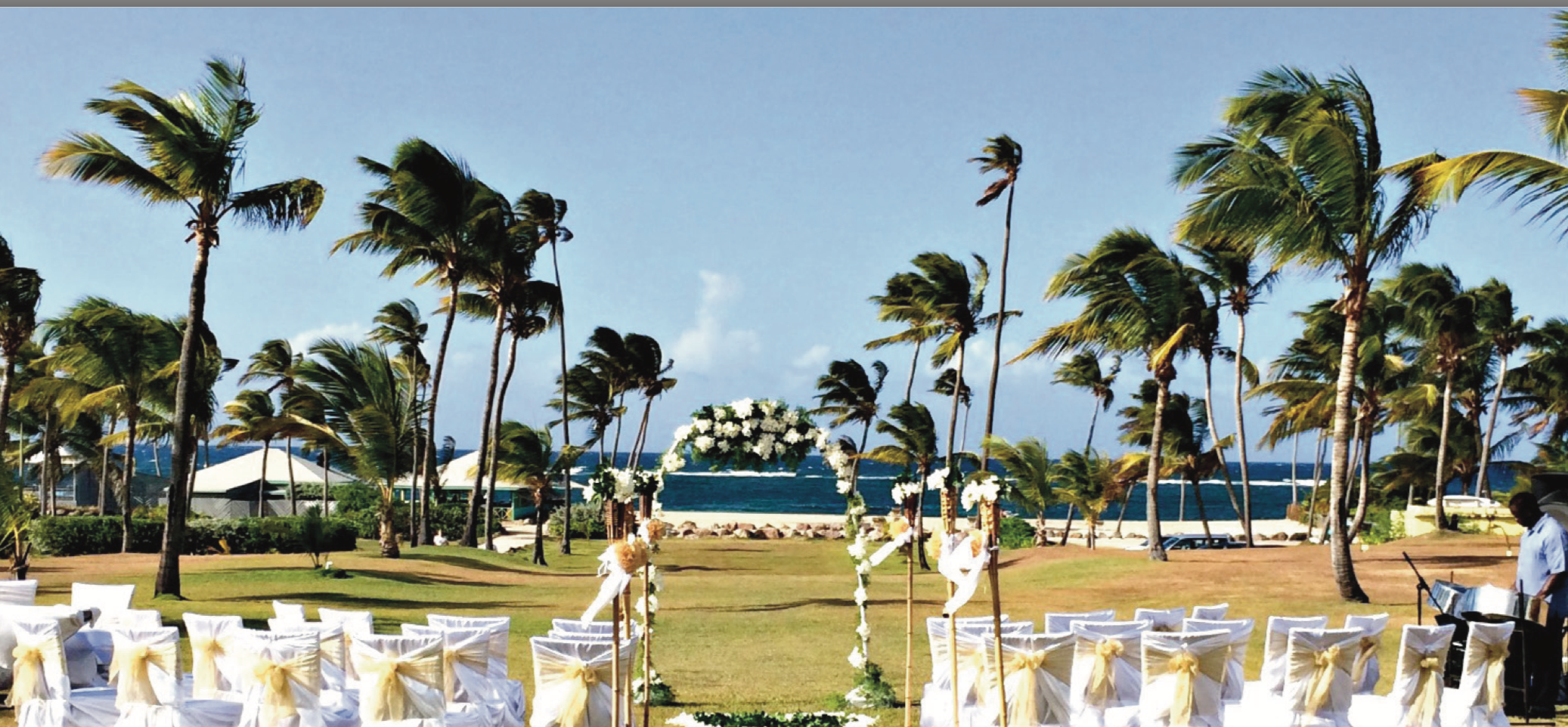 Wedding Setup at Nisbet Plantation Beach Club, Nevis, Saint Kitts and Nevis