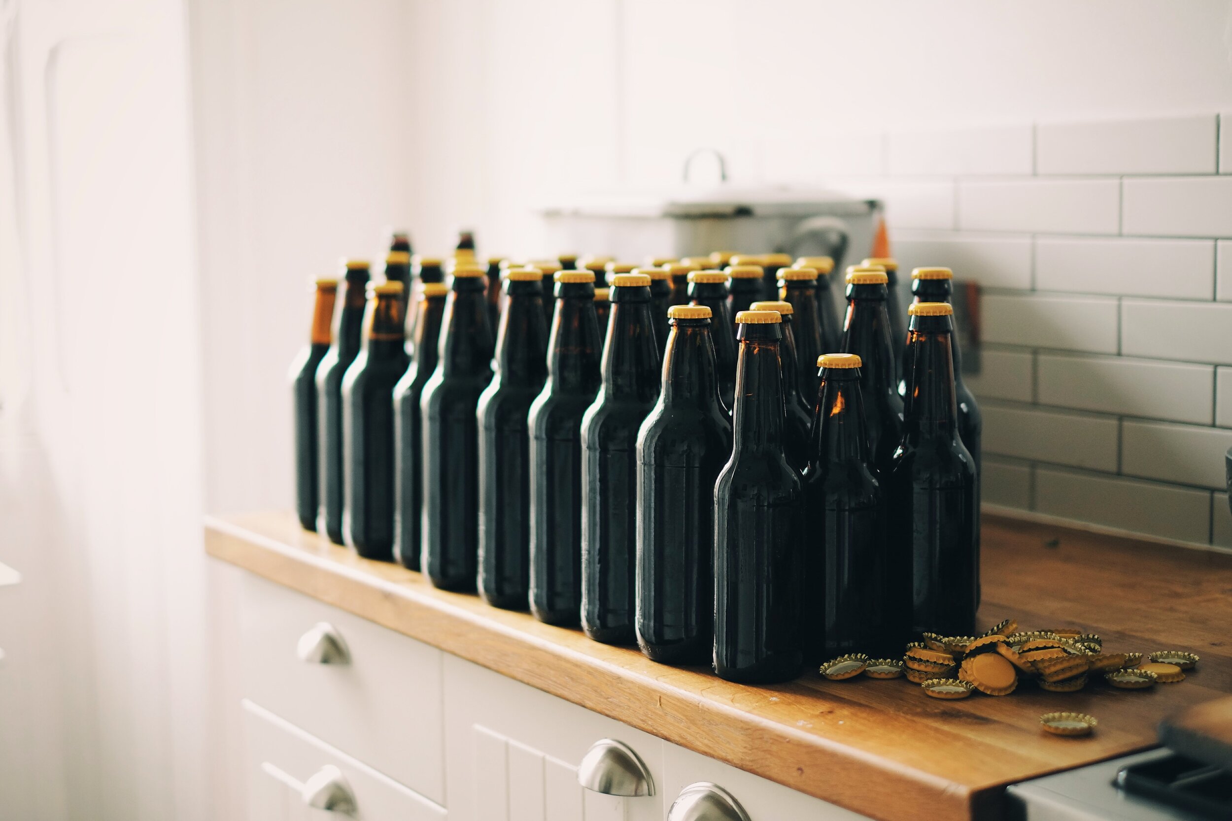 Bottled home brew beer made at Loophole City, the commune built by 10K Dollar Day