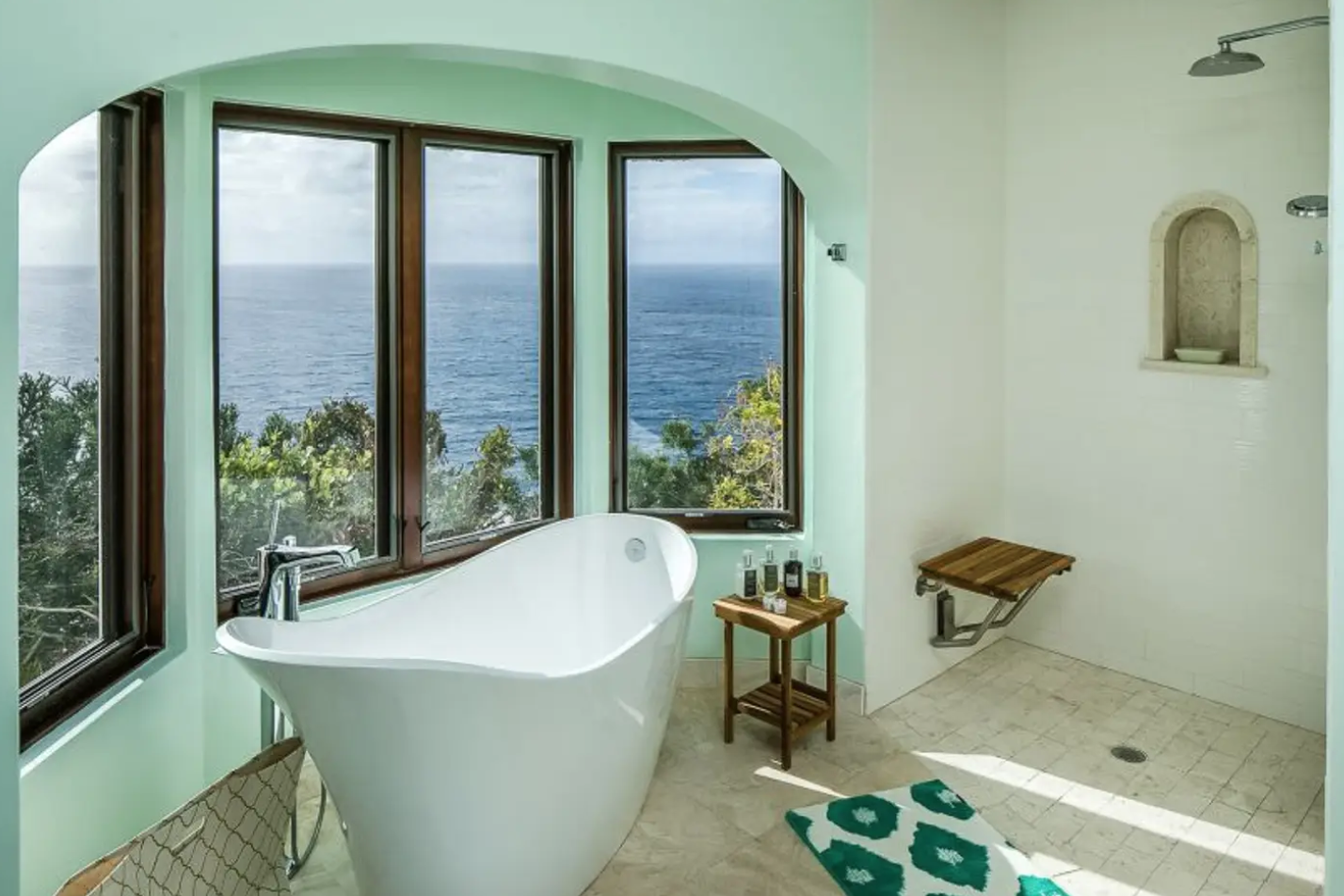 A Bathroom in "Finisterre" - a two-acre, three-building complex on St. John