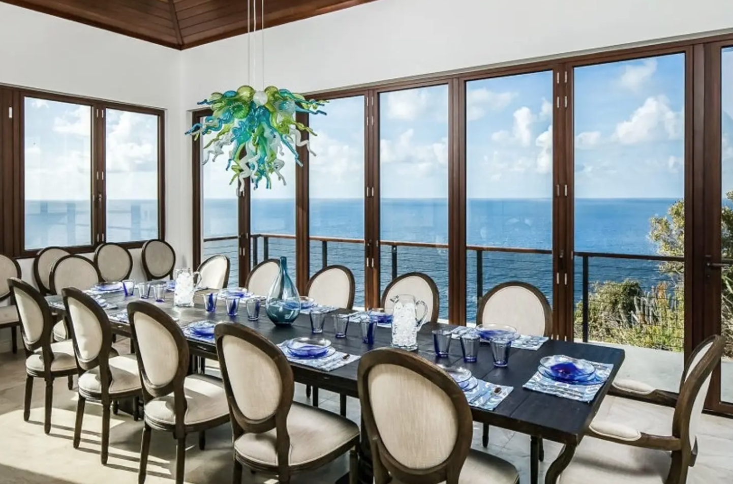 Large Dining Room of "Finisterre" - a two-acre, three-building complex on St. John