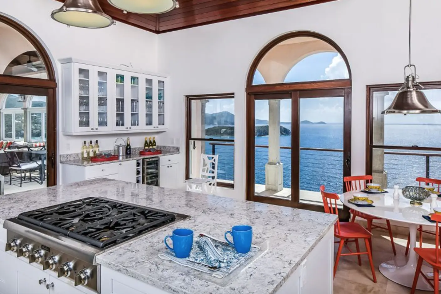 High-End Kitchen of "Finisterre" - a two-acre, three-building complex on St. John