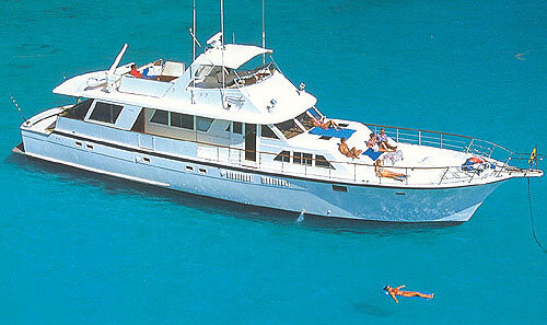Obsession, an 85ft Hatteras Yacht Boat Charter