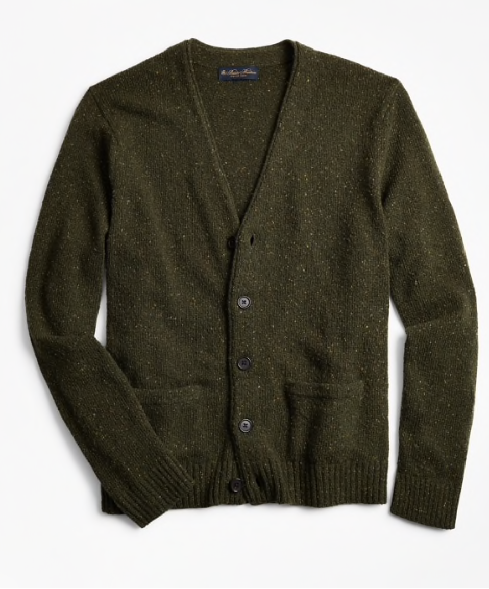 Brooks Brothers Merino Wool Rollneck Cardigan