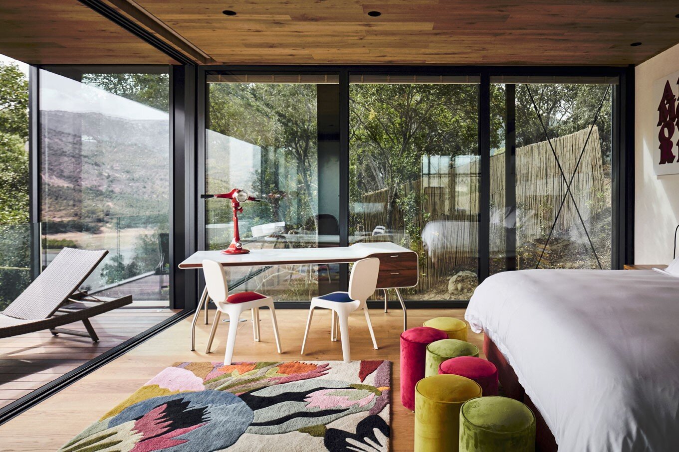 Letras Suite at Puro Vik Retreat in Chile - Glass-walled houses on cliffs overlooking the Millahue Valley 