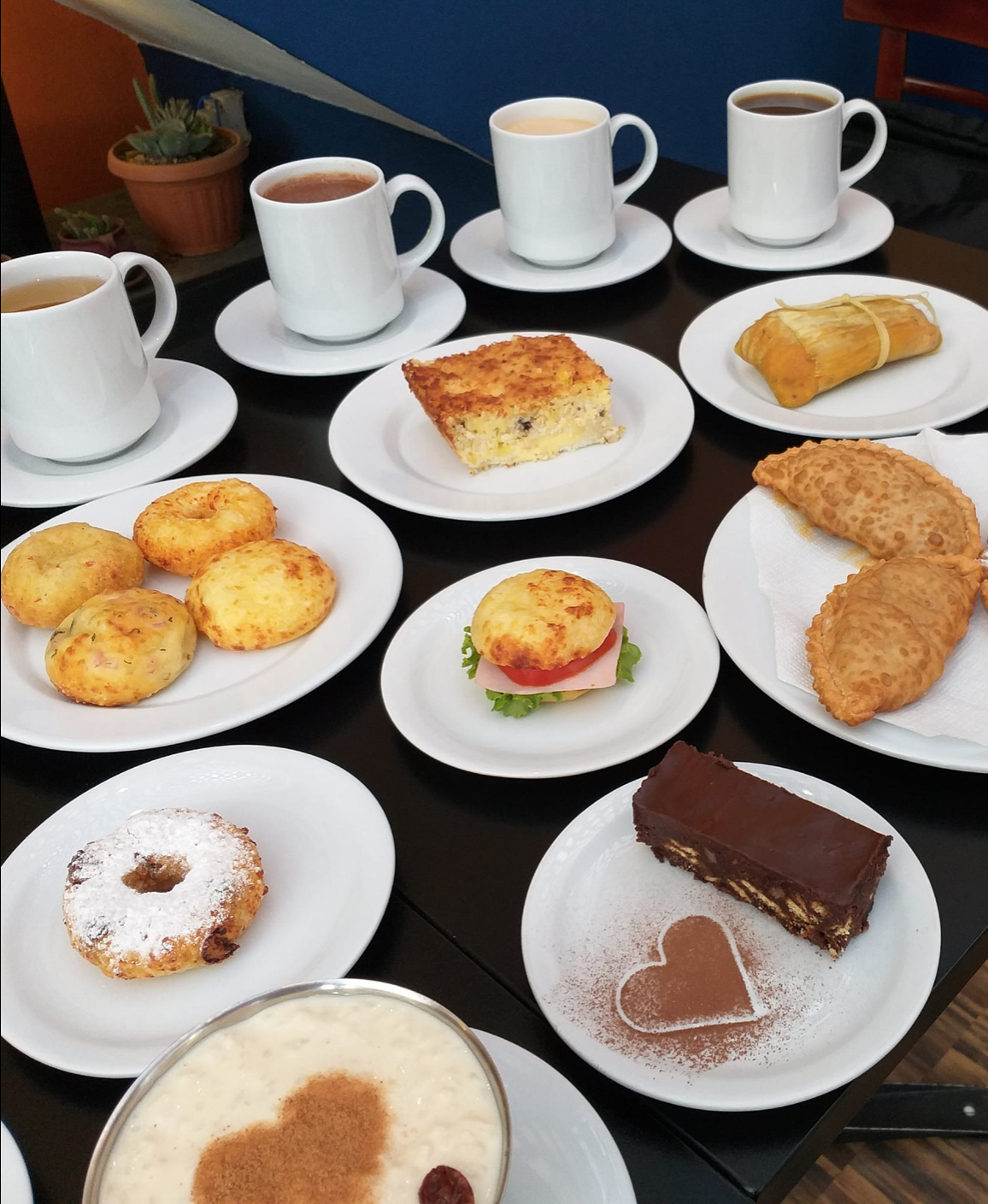 Tea time at  Los Qñapes with Bolivian pastries!