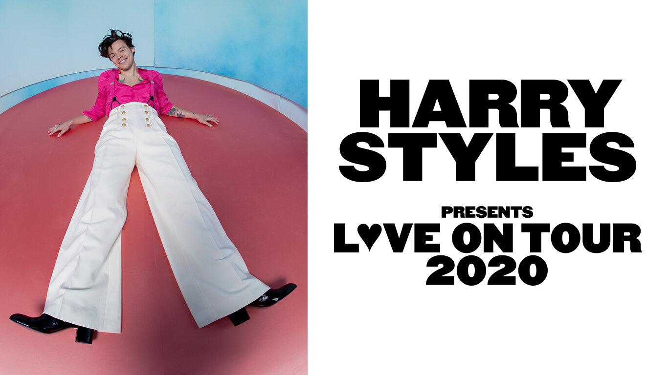 Harry Styles at The Pepsi Center for August 15, 2020, and appears to still be on!