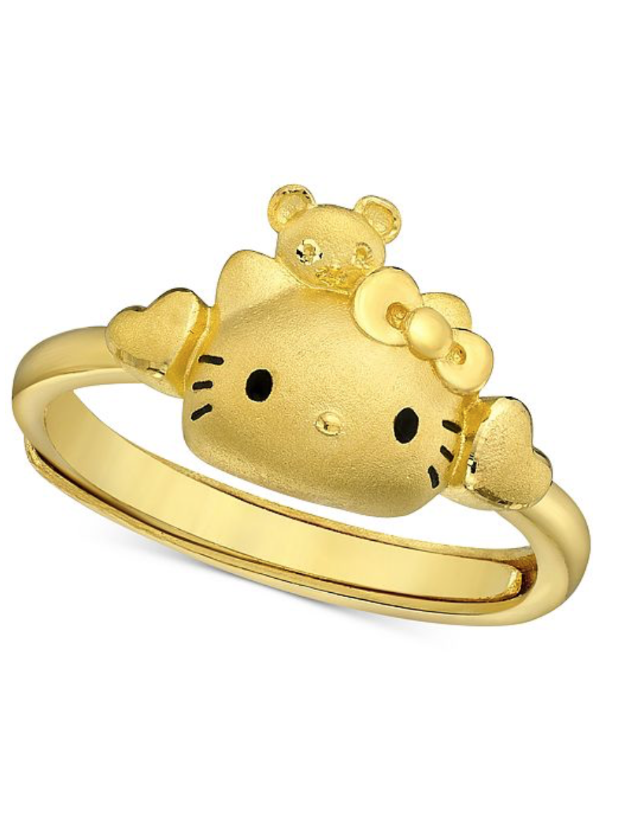 Chow Tai Fook Hello Kitty statement ring in 24k gold