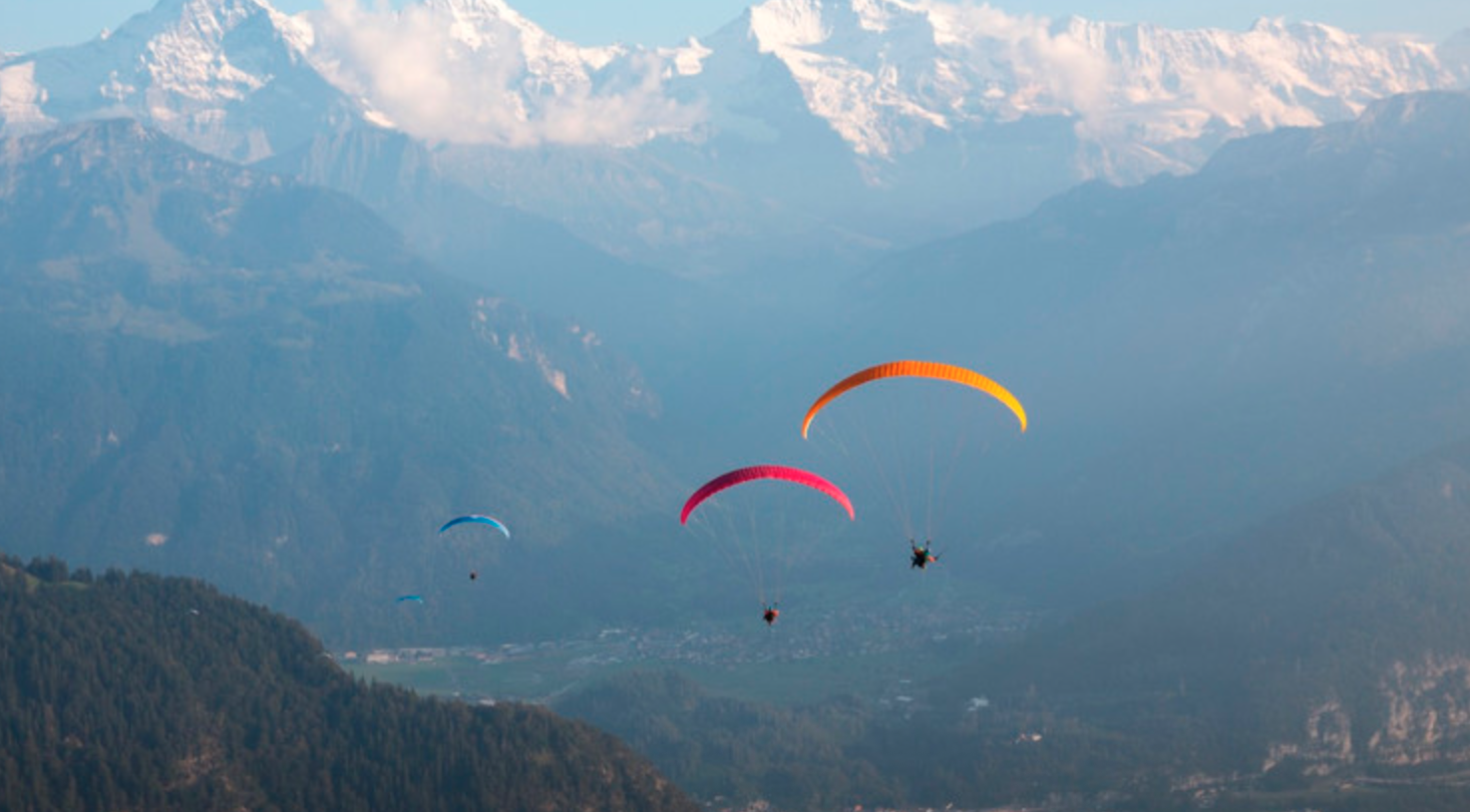Tandem Paragliding Experience with Transport from Interlaken