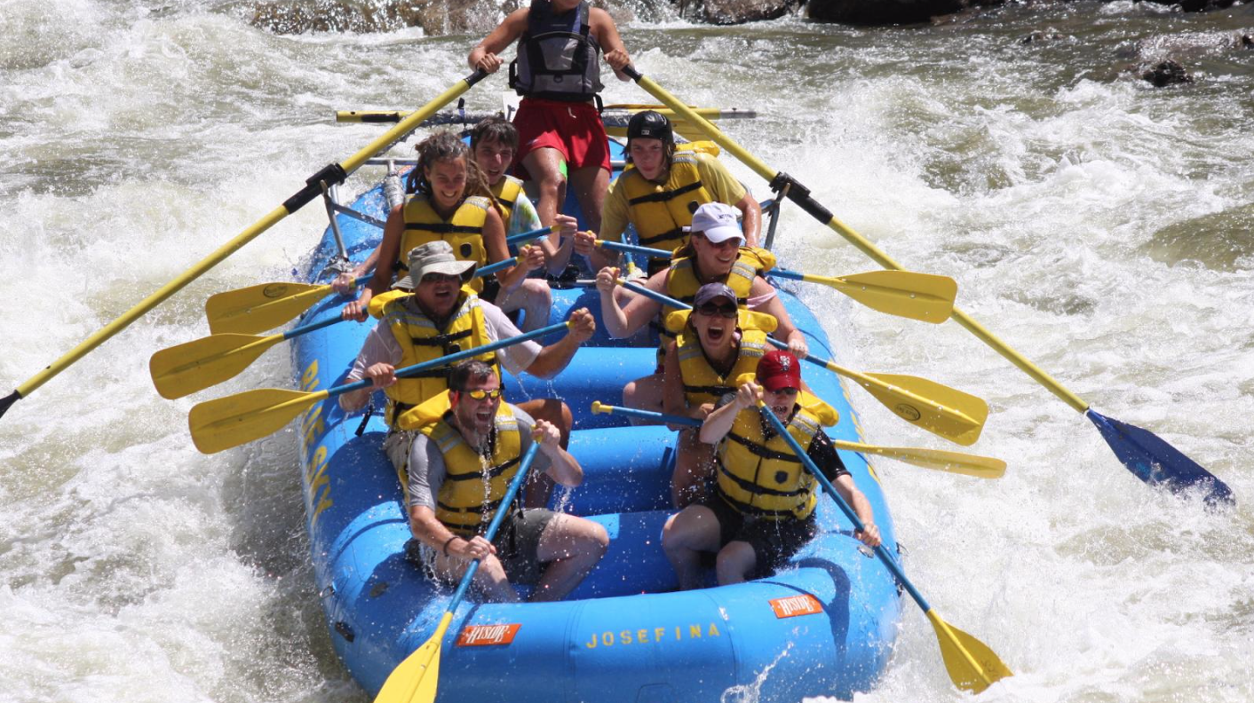 Whitewater rafting adventure through Glenwood Hot Springs Resort in Glenwood Springs, Colorado