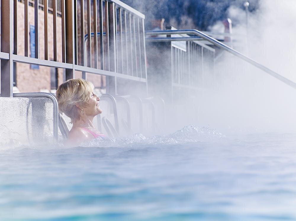 Hot Spring Pool at Glenwood Hot Spring Resort in Glenwood Springs, Colorado