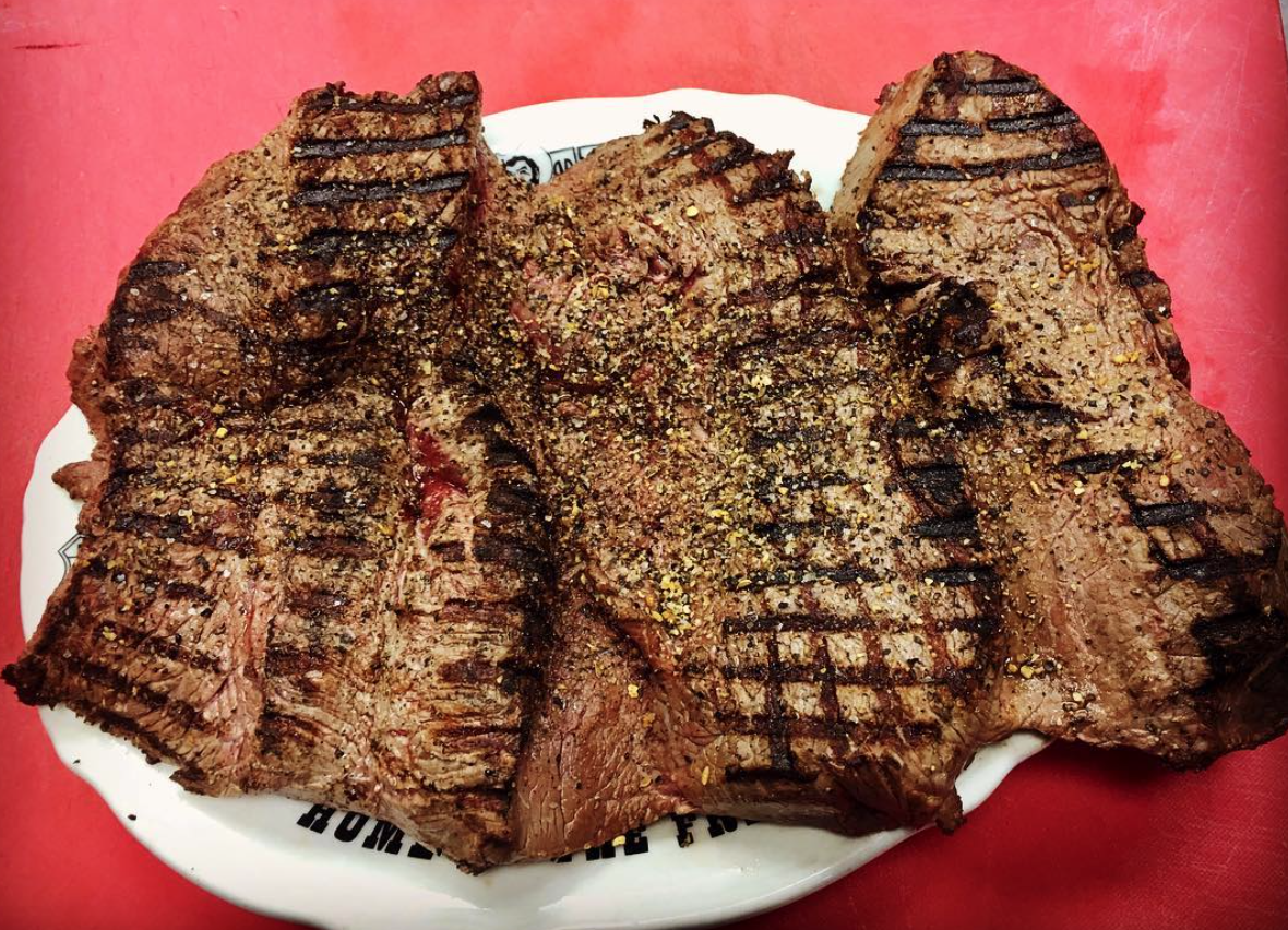 The 72 oz steak at the Big Texan Steakhouse - Amarillo, Texas