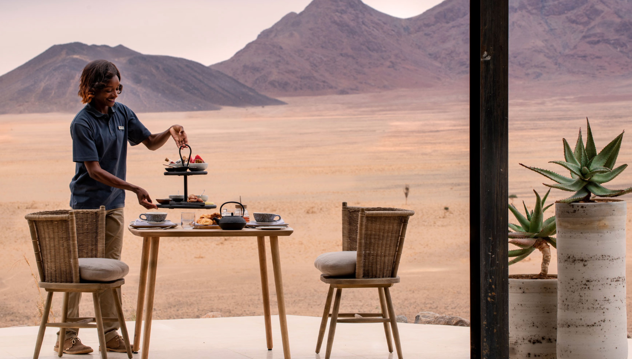 Dining at &amp;Beyond Sossusvlei Desert Lodge - Namibia, Africa