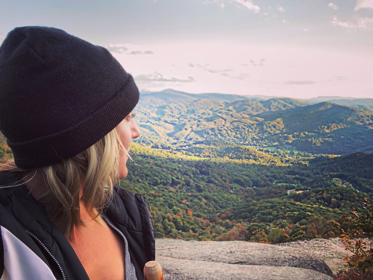 Alison Burns of 10K Dollar taking in the views on a hike