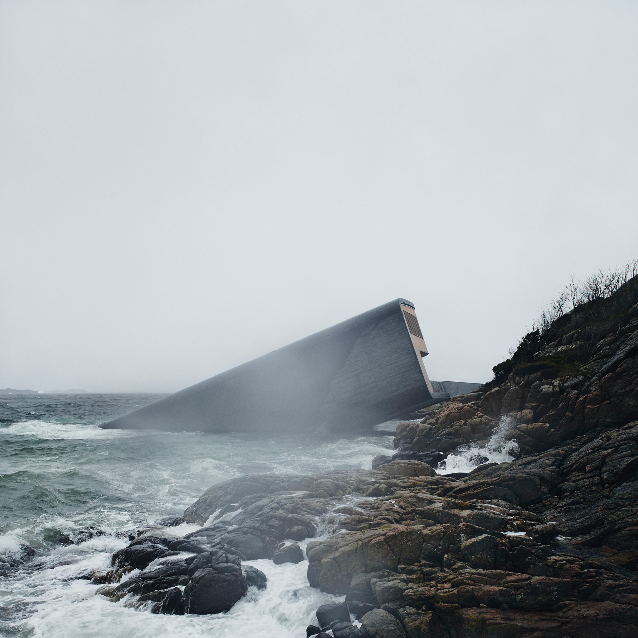 Under - partially submerged restaurant in Lindesnes, Norway