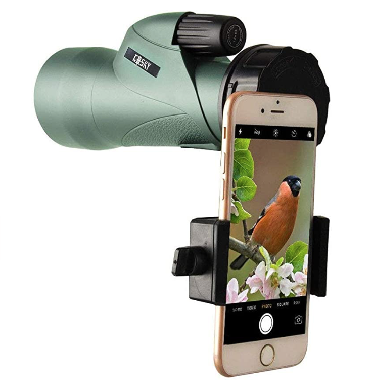 Gosky High Definition Monocular Telescope and Quick Smartphone Holder 