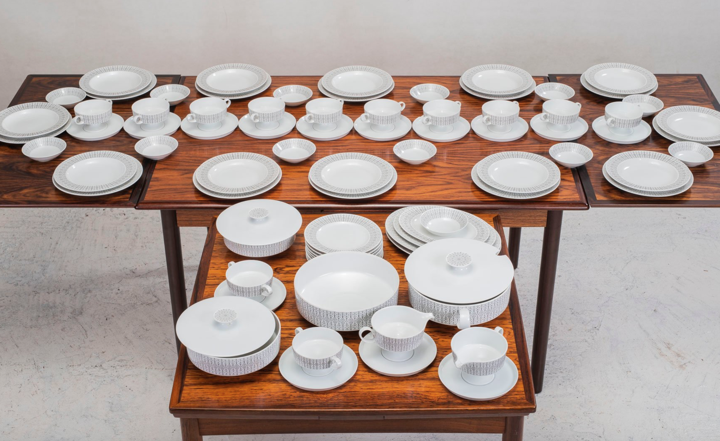 Mid-Century Gray Porcelain Dinner Set from Rosenthal, 1970s - Pamono.com