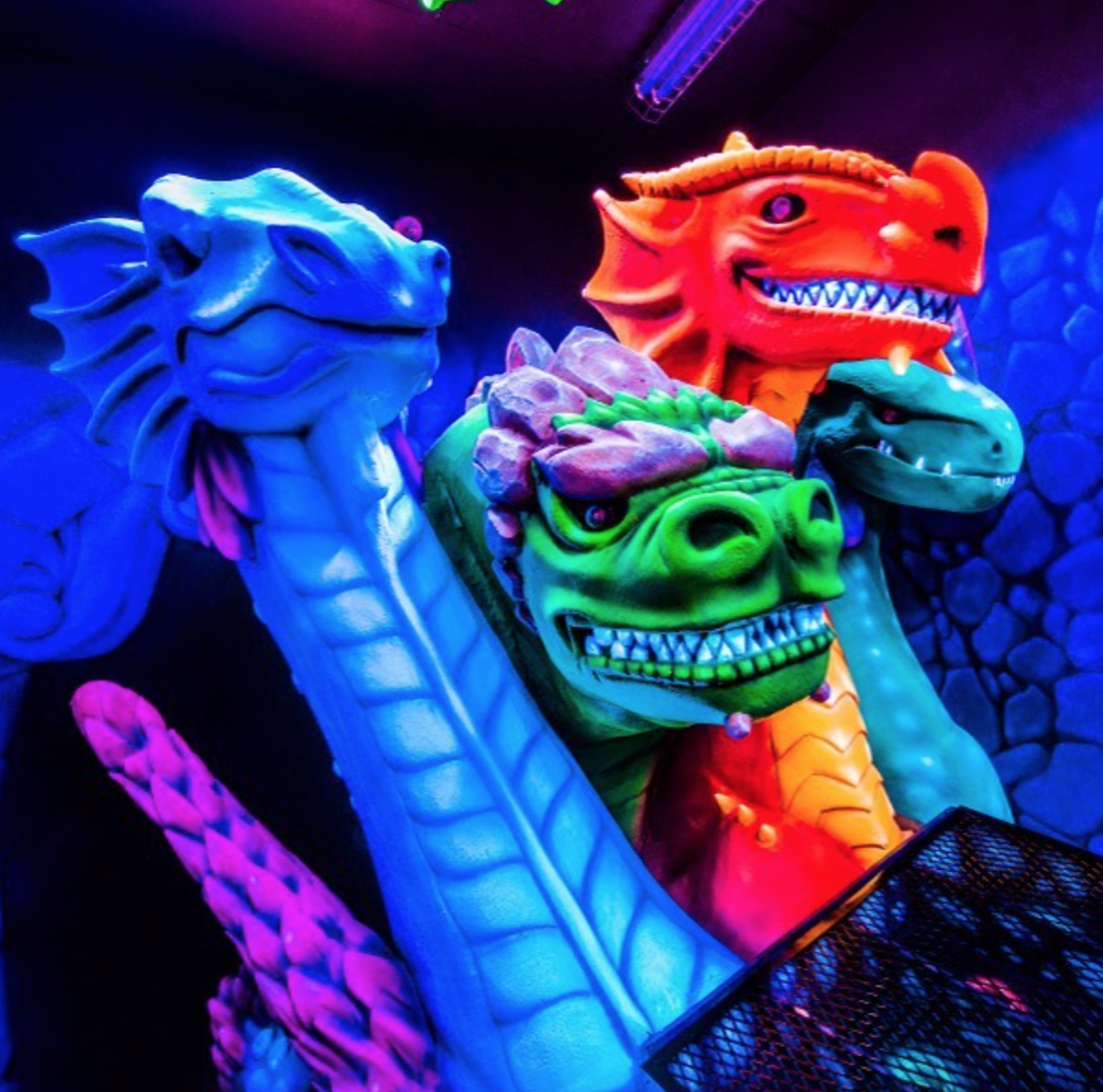 Blacklight Mini-Golf at West Edmonton Mall - Alberta, Canada - North America's Largest Mall!