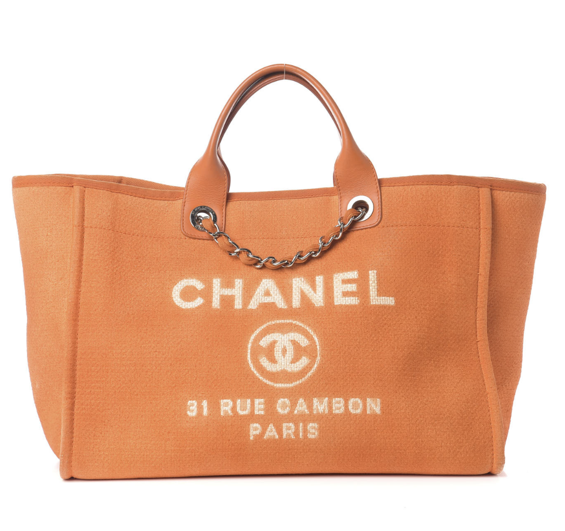 Chanel Medium Orange Deauville Tote