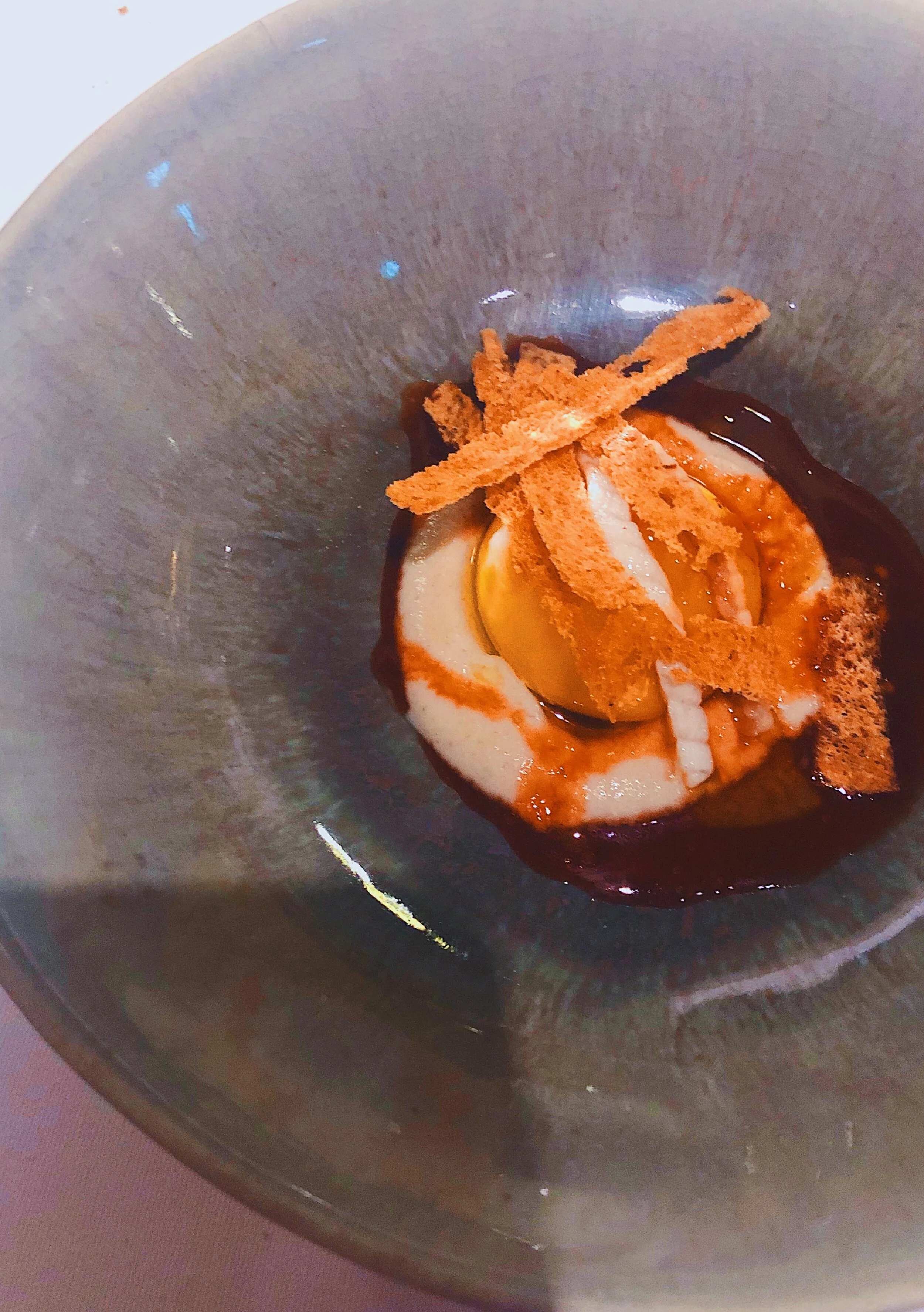 Belcanto: Egg Yolk with Parsnip Puree and Eel