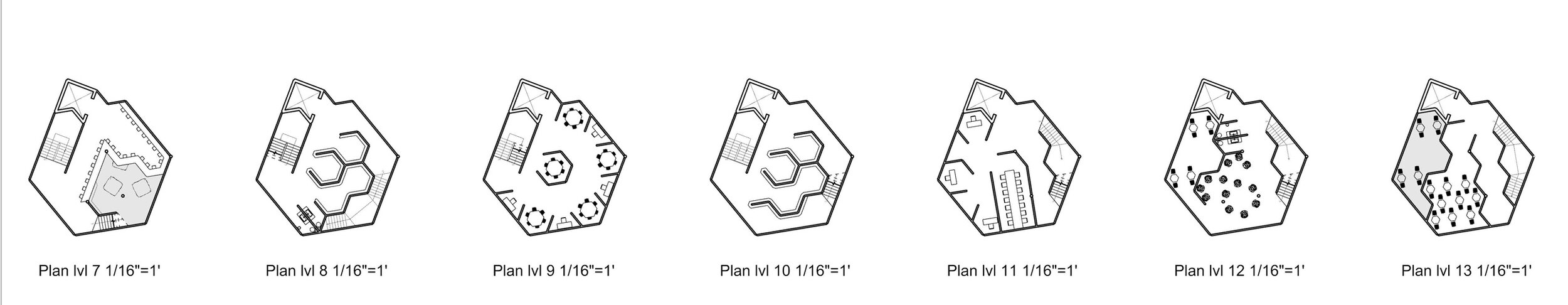 Floor plan detail tiles set 2