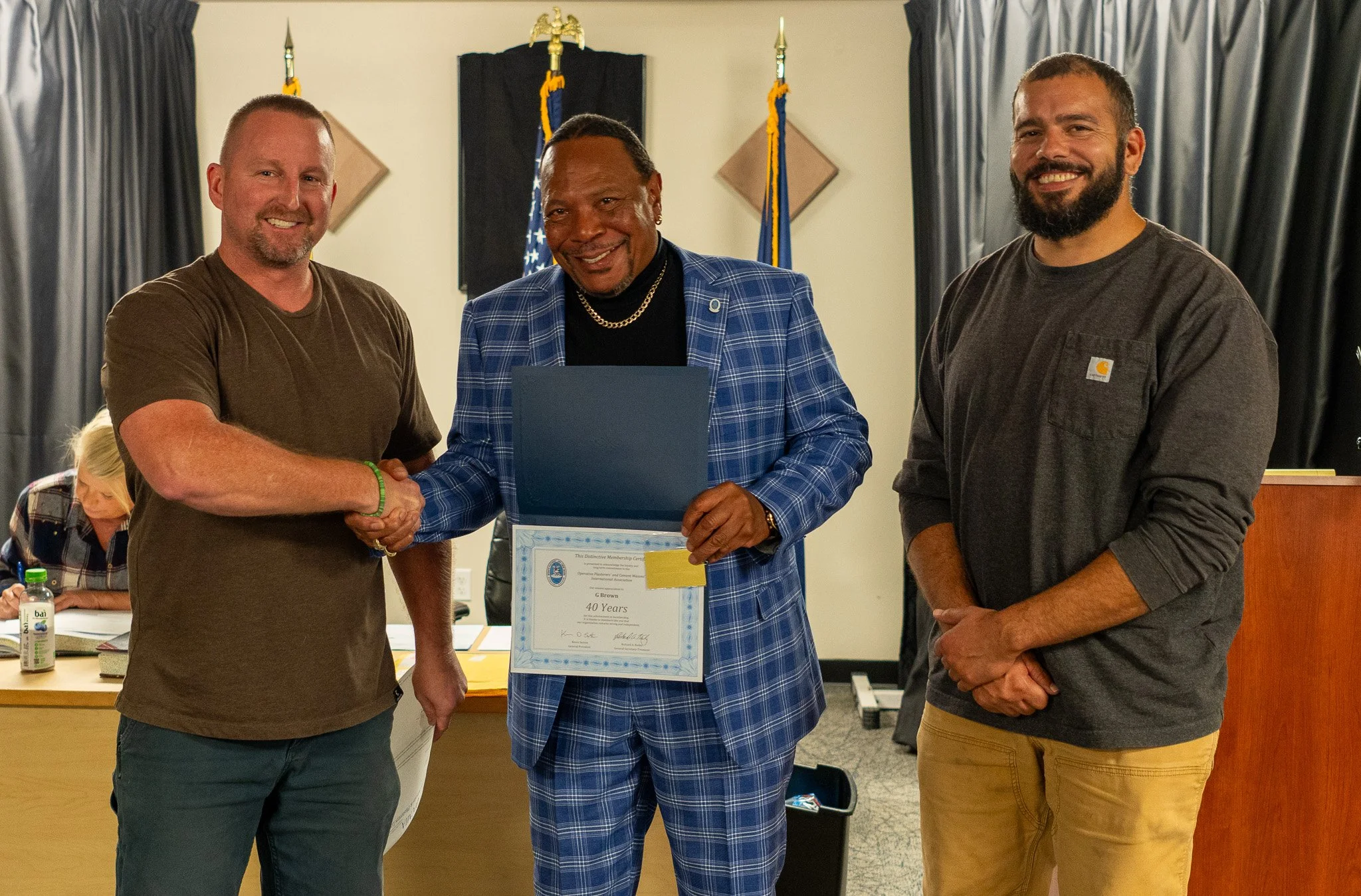 Congratulations to our union brothers! Last night, at our union meeting we celebrated two amazing members for their dedication and service!
G.B. Brown received his 40-Year Gold Card! 🙌 Your 40 years of commitment is an inspiration to us all! 🥇
🌟