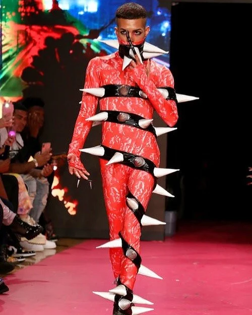 Custom piece for @sprayground X #fightclub runway collection 🔪 Photo Getty Images