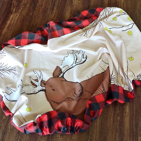Uncle Moose Illustrated Crib Sheet