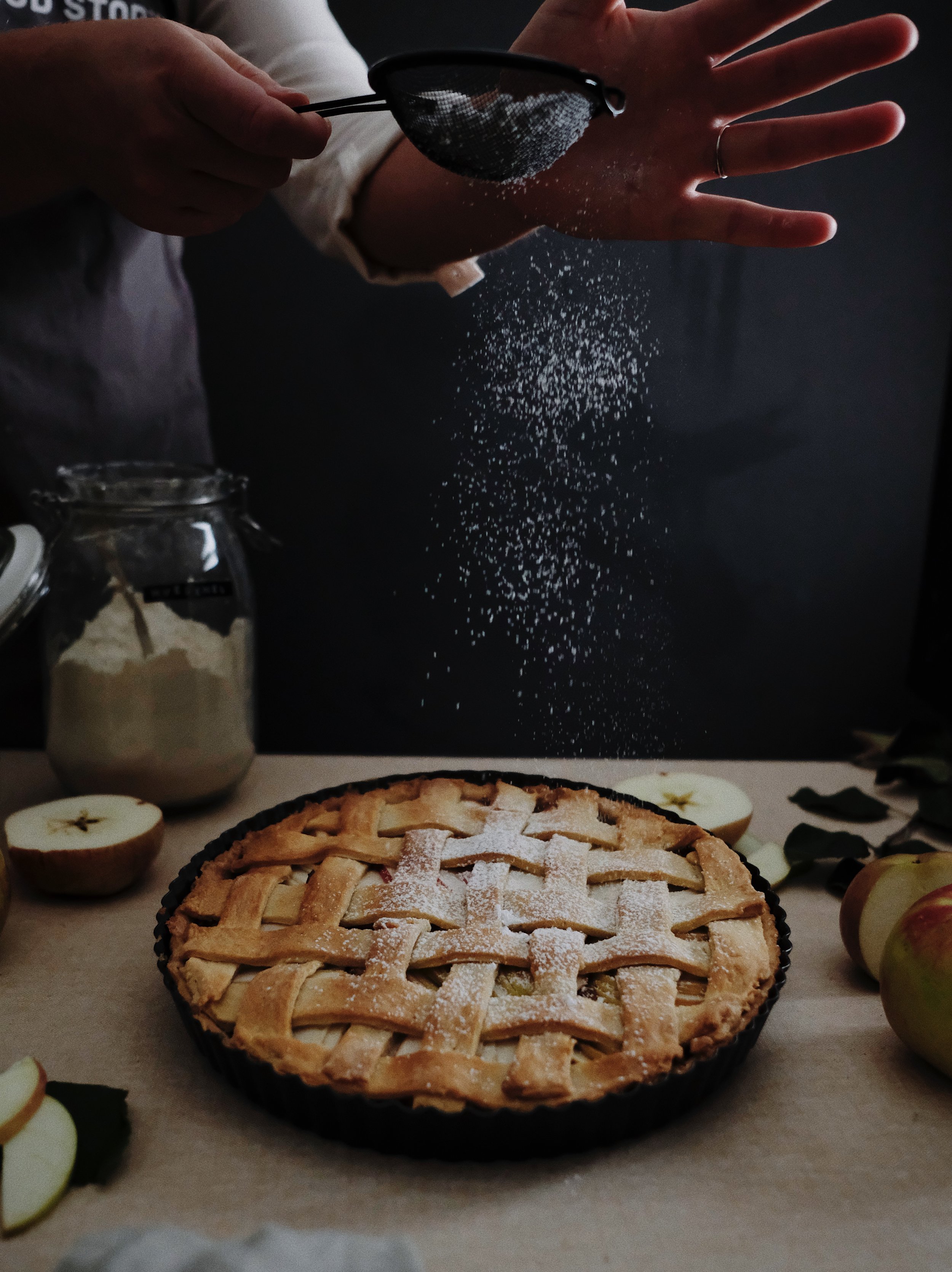 Æbletærte med kokossukker