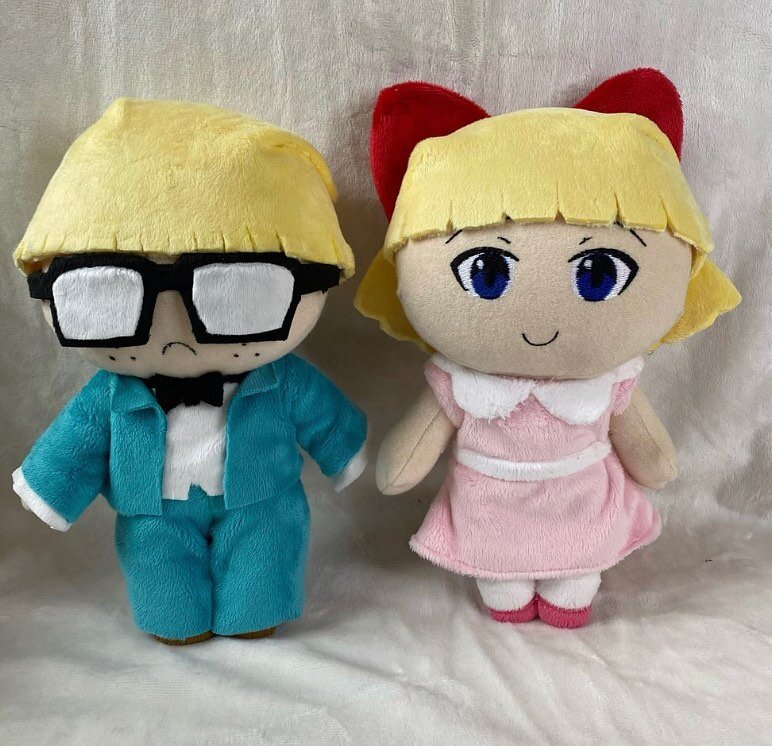 Chibi Jeff and Paula from earthbound plush commission (I thought I posted them but oops I didn&rsquo;t)