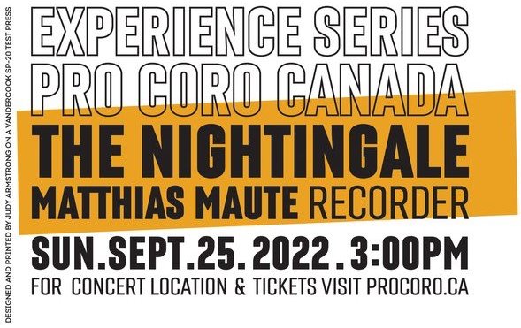 SEPT 24 &amp; 25 - THE NIGHTINGALE with Pro Coro Canada