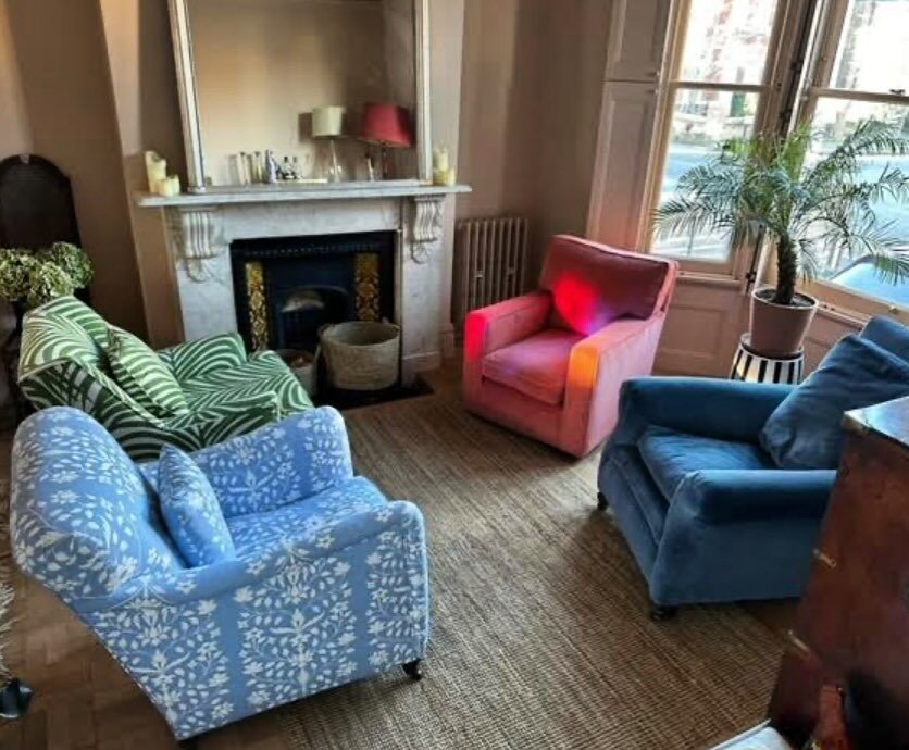 A quartet of armchairs for a recent client. Delivered just in time for guests over Christmas. Lovingly reupholstered in gorgeous @designersguild and @schumacher_uk fabrics. 
&bull;
&bull;
&bull; 
#upholstery #reupholstery #upholsterylondon #interiors
