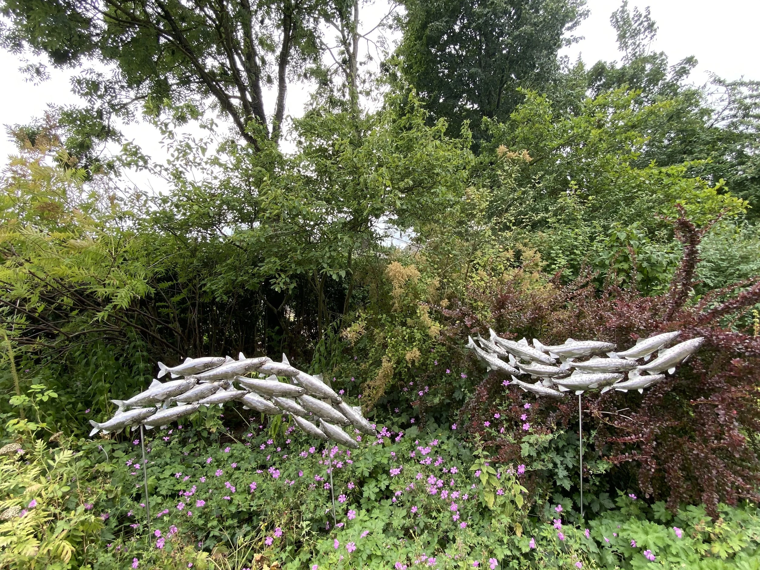 Stainless Steel Metal Animal Fish Shoal Sulpture by James Sutton (Copy) (Copy)