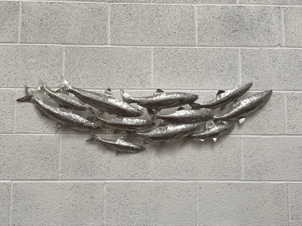 Stainless Steel Metal Animal Fish Shoal Sulpture by James Sutton (Copy) (Copy)
