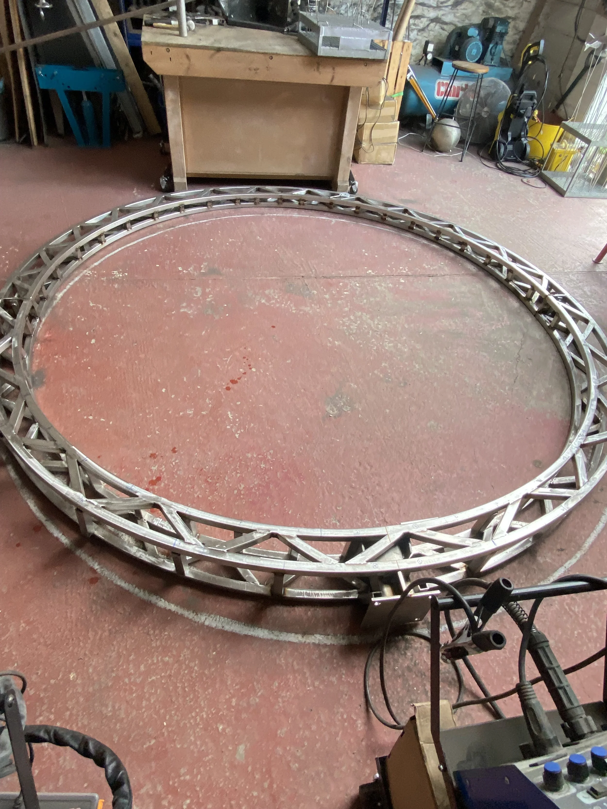 Hoop in progress 'Christ' Bronze, Copper and Stainless Sculpture by James Sutton Sculpture