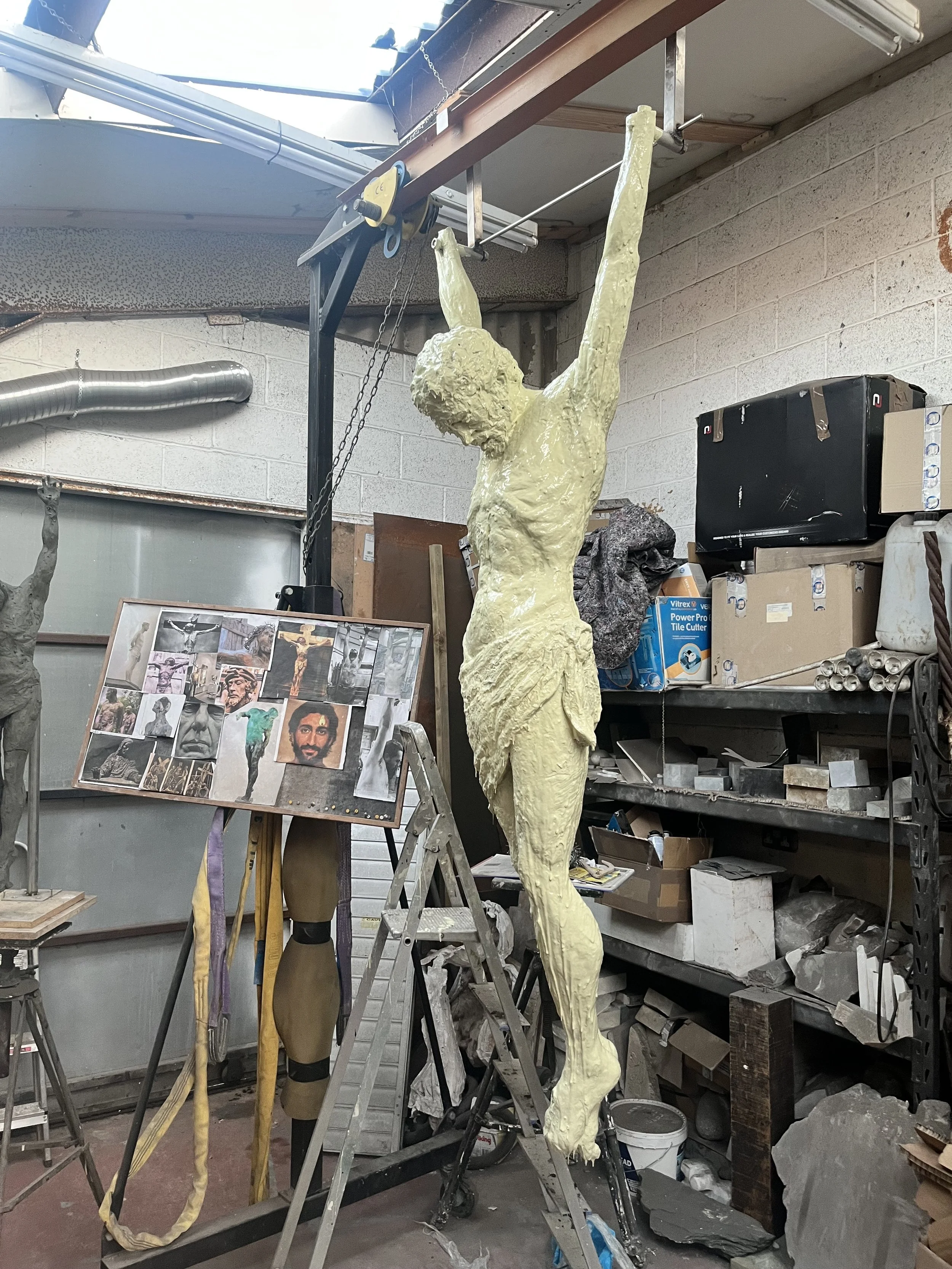 Moulding 'Christ' Bronze, Copper and Stainless Sculpture by James Sutton Sculpture